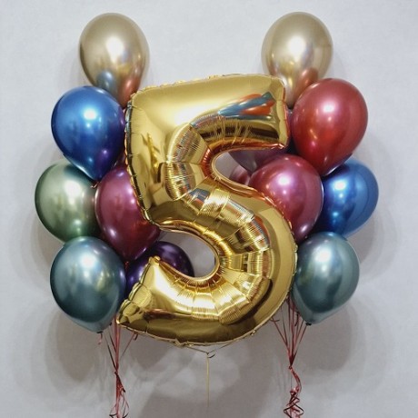 Комплект шаров Хром на 5 лет